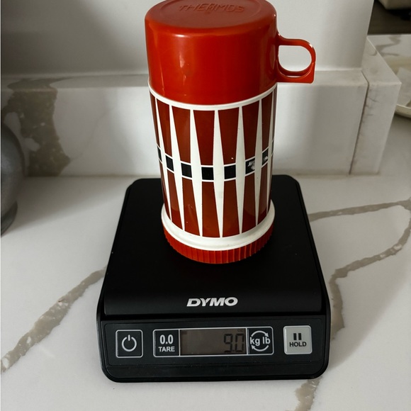 Retro Vintage Thermos King Seeley Plastic Orange Diamond - Half Pint 28A53 - Picture 10 of 10